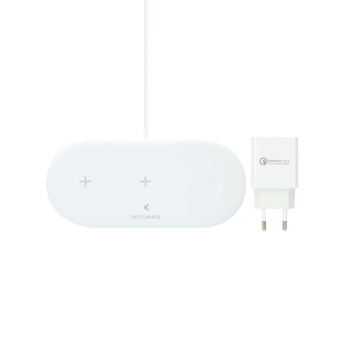 Încărcător Fără Fir KSIX Apple-compatible Alb